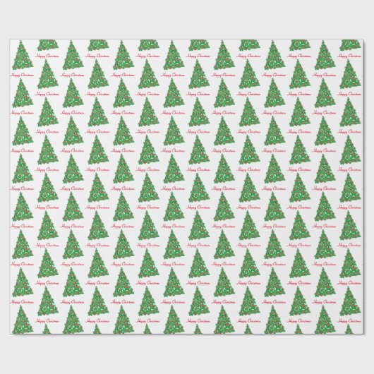 Whippet Hund Weihnachtsbaum Weihnachtsfeiertag Wei Geschenkpapier (Flach)