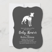 Whippet Hunde Babydusche neutral Einladung (Vorderseite)