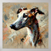 Whippet-Hunde-Kunstposter Poster (Vorne)