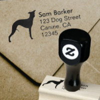 Whippet Hunde Silhouette Rücksendeadresse