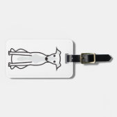 Whippet HundeCartoon Gepäckanhänger (Vorderseite horizontal)