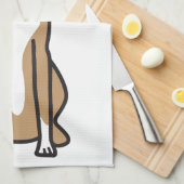 Whippet HundeCartoon Handtuch (Viertel Falte)