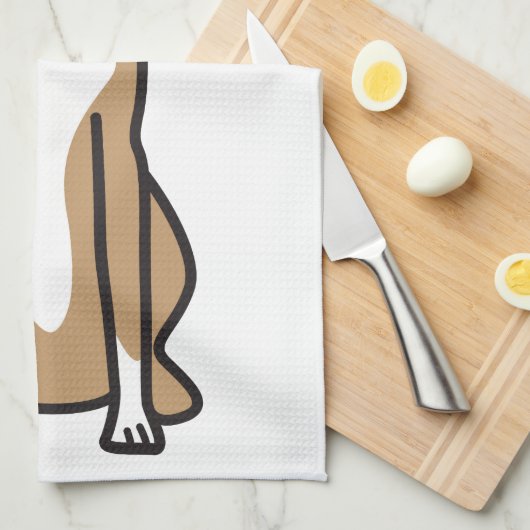 Whippet HundeCartoon Handtuch (Viertel Falte)