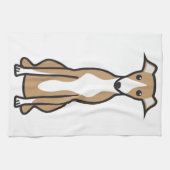 Whippet HundeCartoon Handtuch (Horizontal)