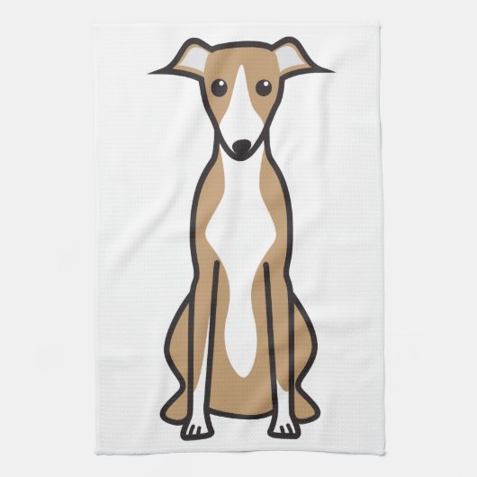 Whippet HundeCartoon Handtuch (Vertikal)