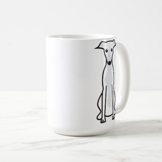 Whippet HundeCartoon Kaffeetasse (VorderseiteRechts)