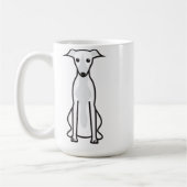 Whippet HundeCartoon Kaffeetasse (Links)