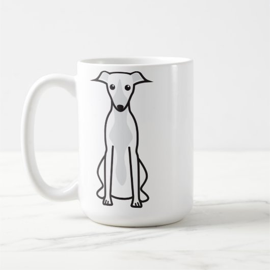 Whippet HundeCartoon Kaffeetasse (Links)