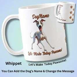 Whippet, Hundename hinzufügen, Text ändern Kaffeetasse