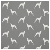 Whippet HundeSilhouette-Muster-Grau und Weiß Stoff (Muster)