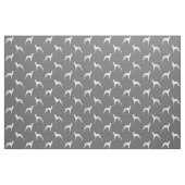 Whippet HundeSilhouette-Muster-Grau und Weiß Stoff (Fat Quarter (45,7 x 55,9 cm))