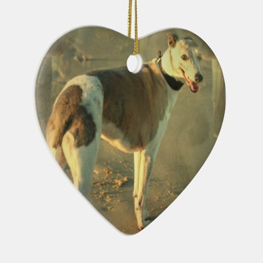 Whippet Hundeverzierung Keramikornament (Rechts)