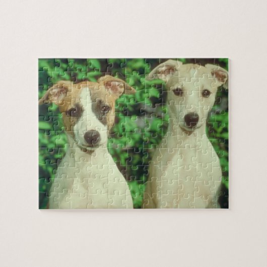 Whippet Hundezinn und -puzzlespiel Puzzle (Horizontal)