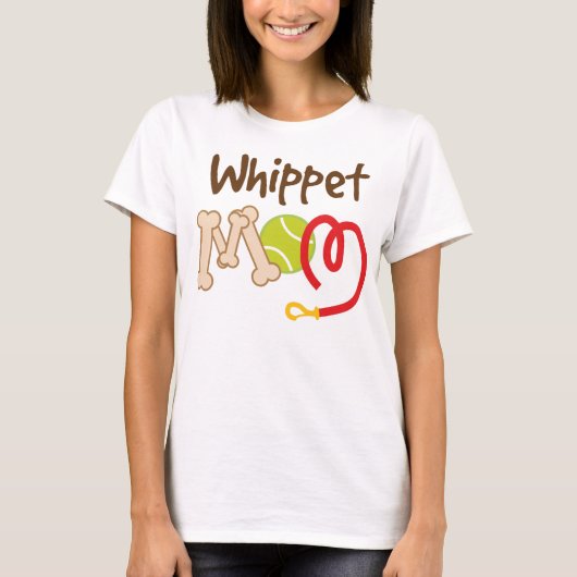 Whippet Hundezucht-Mama-Geschenk T-Shirt (Vorderseite)