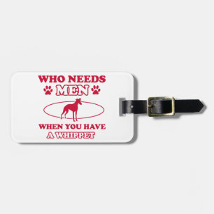 Whippet Hundezuchtentwürfe Gepäckanhänger