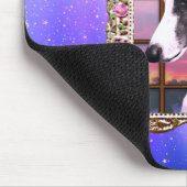Whippet im Rahmen Mousepad (Ecke)