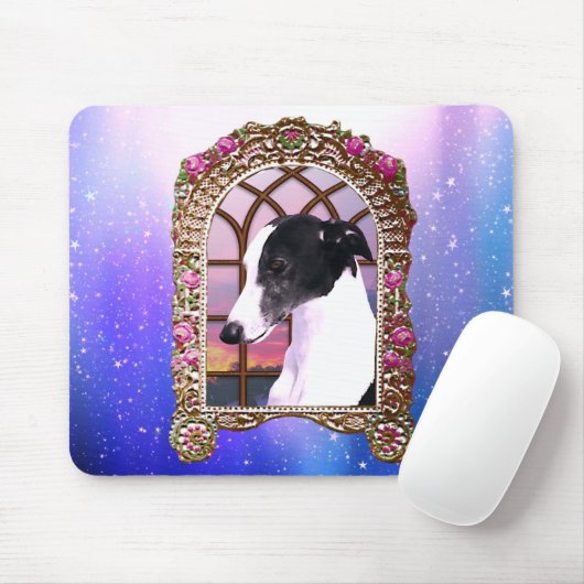 Whippet im Rahmen Mousepad (Mit Mouse)