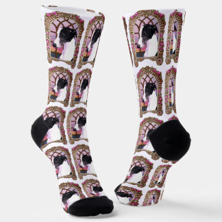 Whippet im Rahmen Socken