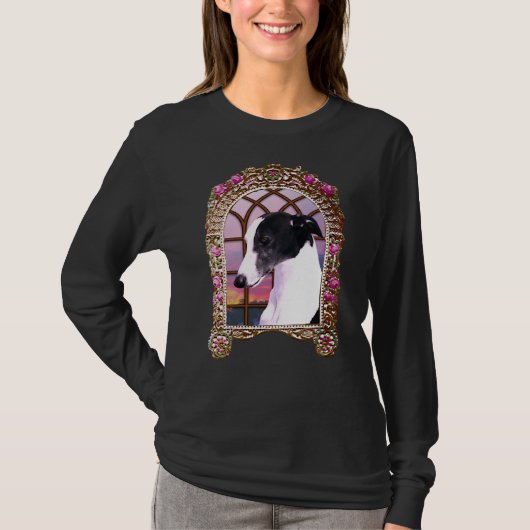 Whippet im Rahmen T-Shirt (Vorderseite)