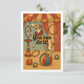 Whippet im Zirkus Dankeskarte (Stehend Vorderseite)