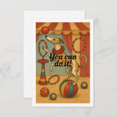 Whippet im Zirkus Dankeskarte (Vorne/Hinten)