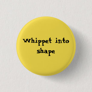 Whippet in Form - kleiner Knopf Button