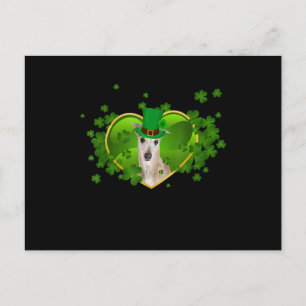 Whippet Irish Süß St. Patrick Tag Hundeliebhaber G Feiertagspostkarte