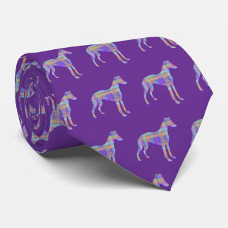 Whippet Italian Greyhound Hund Silhouette Pastell  Krawatte