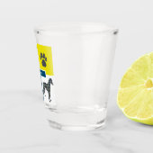 Whippet Italian Greyhound Silhouette Dog & Paw Y&B Schnapsglas (Rechts)