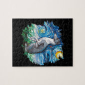 Whippet Italian Greyhound Starry Night Dog Art Puzzle (Horizontal)