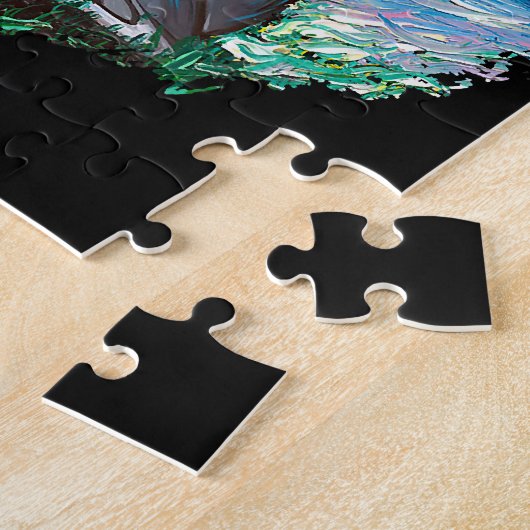 Whippet Italian Greyhound Starry Night Dog Art Puzzle (Seite)