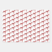Whippet Italienisch Grau Silhouette Red Meroofmas Geschenkpapier Set (Vorderseite 3)