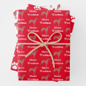 Whippet Italienisch Grau Silhouette Red Meroofmas Geschenkpapier Set (Beispiel)
