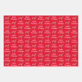 Whippet Italienisch Grau Silhouette Red Meroofmas Geschenkpapier Set (Vorderseite)