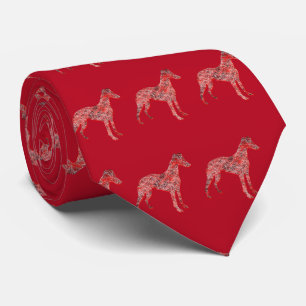Whippet Italienisch Grauer Weihnachtshund Silhouet Krawatte