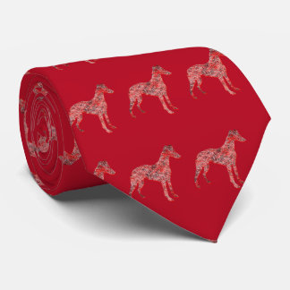 Whippet Italienisch Grauer Weihnachtshund Silhouet Krawatte