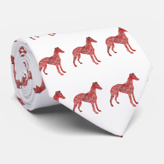 Whippet Italienisch Gray Christmas Hund Silhouette Krawatte