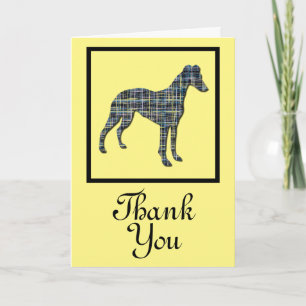 Whippet / Italienischer Grauhund Hund Danke, dass  Karte