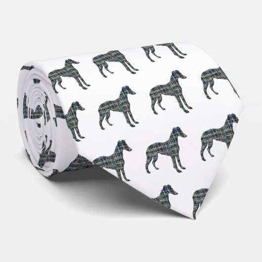 Whippet/Italienischer Grauhund Hund Gelb & Blau We Krawatte (Gerollt)