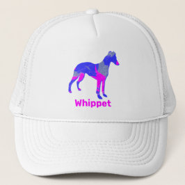 Whippet/Italienischer Grauhund Silhouette Rosa Truckerkappe