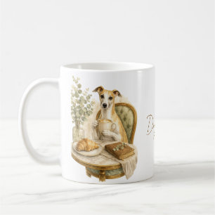 Whippet-Kaffee-Liebhaber-Geschenk   Eleganter Wass Kaffeetasse