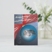 Whippet-Kerstkaart Postkarte (Stehend Vorderseite)