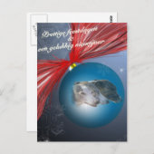 Whippet-Kerstkaart Postkarte (Vorne/Hinten)
