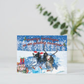 Whippet-Kerstkaart Postkarte (Stehend Vorderseite)