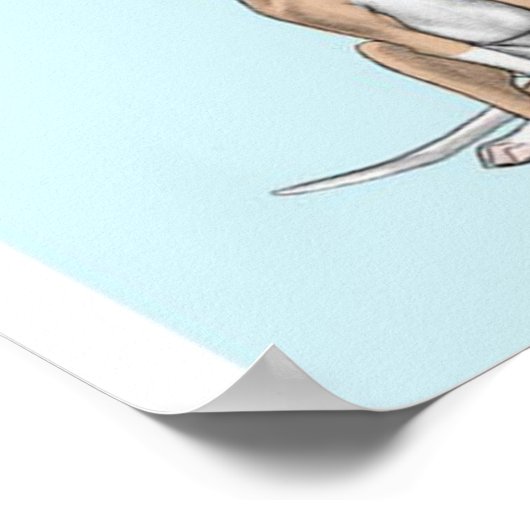 Whippet Language Whippet Canvas Poster (Ecke)