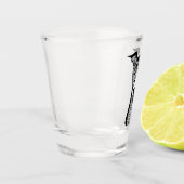 Whippet Lover| Italienische Greyhound Face Graphic Schnapsglas (Links)