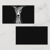 Whippet Lover| Italienische Greyhound Face Graphic Visitenkarte (Vorne/Hinten)