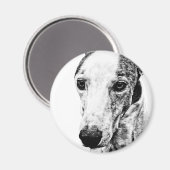 Whippet Magnet (Vorderseite/Rückseite)