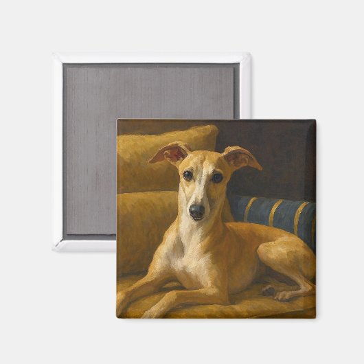 Whippet Magnet (Vorderseite/Rückseite)
