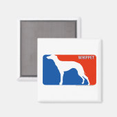 Whippet Major League Dog Magnet (Vorderseite/Rückseite)